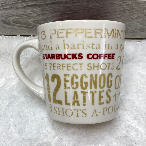 Starbucks Holiday COFFEE LANGUAGE Mug 14 oz 2008 Collection